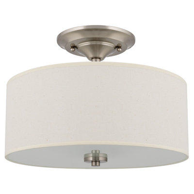 Brightman Fabric Semi Flush Mount
