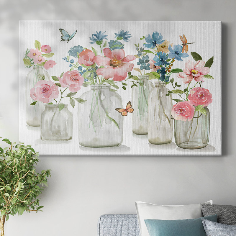 Collection de papillons sur toile tendue avec châssis, H 12 po x l 18 po