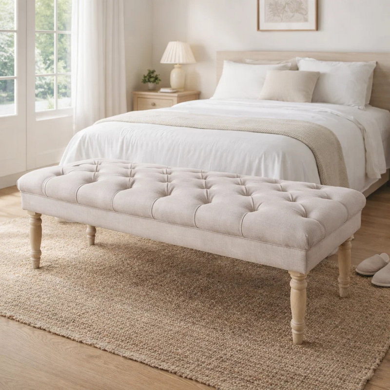 Jenry Fabric Upholstered Bench