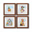«Groovy Chick and Sky», ensemble de 4 peintures sur toile encadrées-622643872-622643875