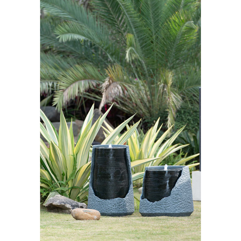 Kaitrin Weather Resistant Fountain with Light in Neutral Colors