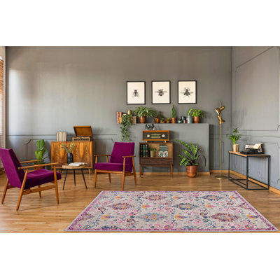 Tapis oriental rose / beige Harrold