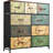 Commode 9 tiroirs avec tour de rangement en tissu Reinardo