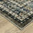 Waxman Vintage Bordered Charcoal Gray/ Blue Washable Area Rug Mat-1576937003
