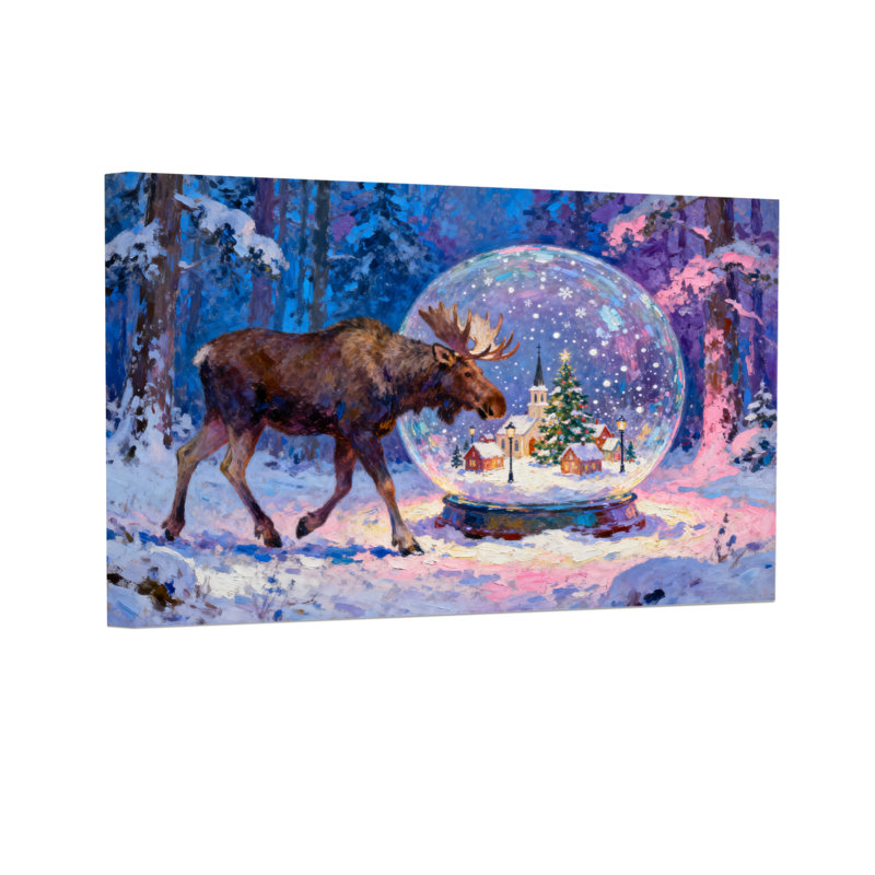 Scène de Noël avec boule de neige