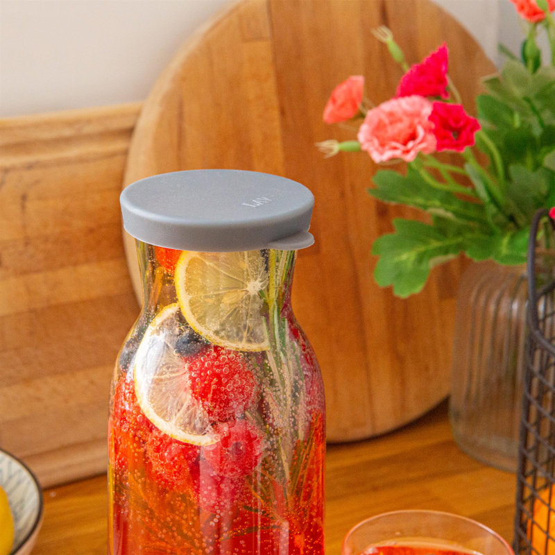 LAV - Fonte Optic Glass Carafes - 1.2L - Grey Lid