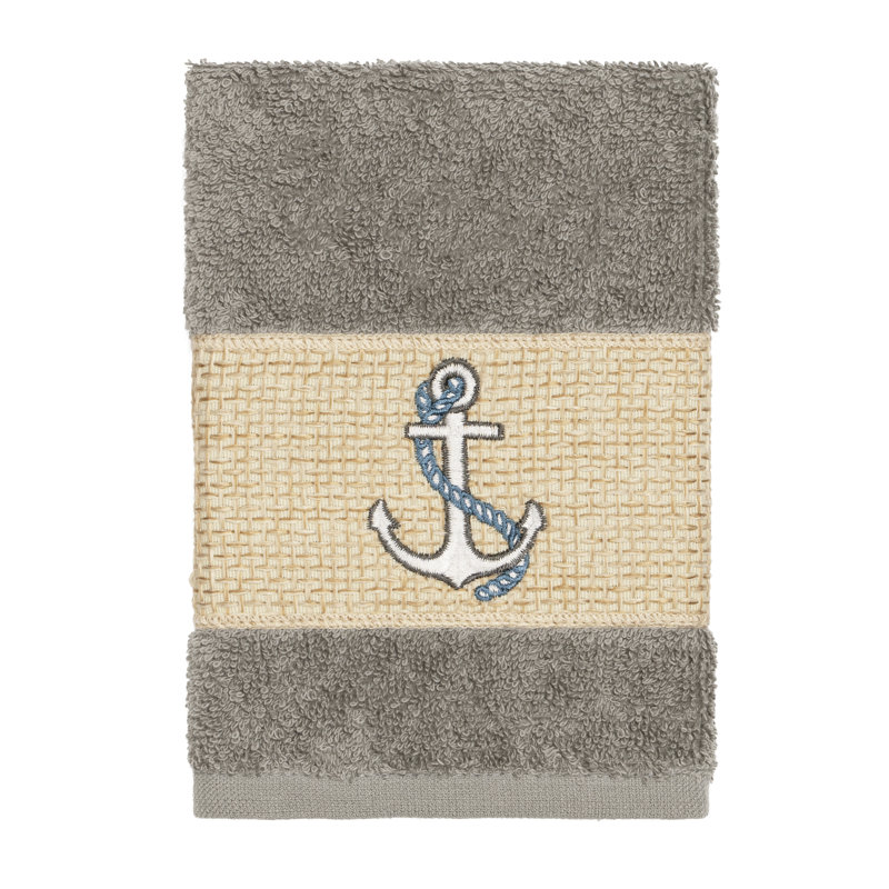 Essuie-mains en coton Easton, Gris foncé