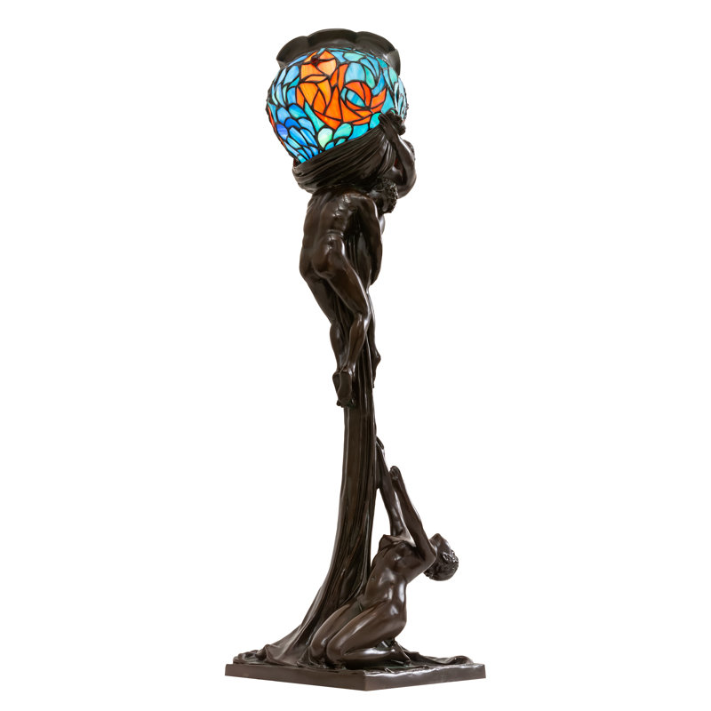 Meyda Tiffany & Stained Glass Zinc Torchiere Lamp