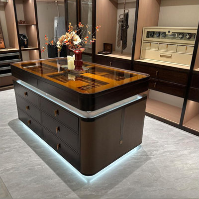 47,24 "nouvelle vitrine de bijoux de style chinois brun et armoire de rangement