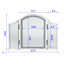 60X82CM Arched Flat Makeup Mirror Foldable Floor Accent Mirror