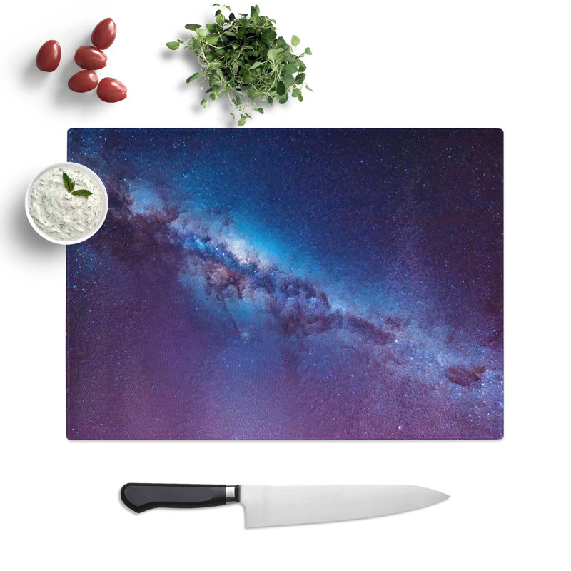 Tempered Glass Universe in Abstract Vol.42 in Abstract Chopping Board, 28.5 cm W x 20 cm L
