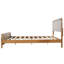 Structure de lit plateforme en bois grand avec tête de lit, support à lattes en bois, sans sommier, sans bruit, assemblage facile, chêne naturel