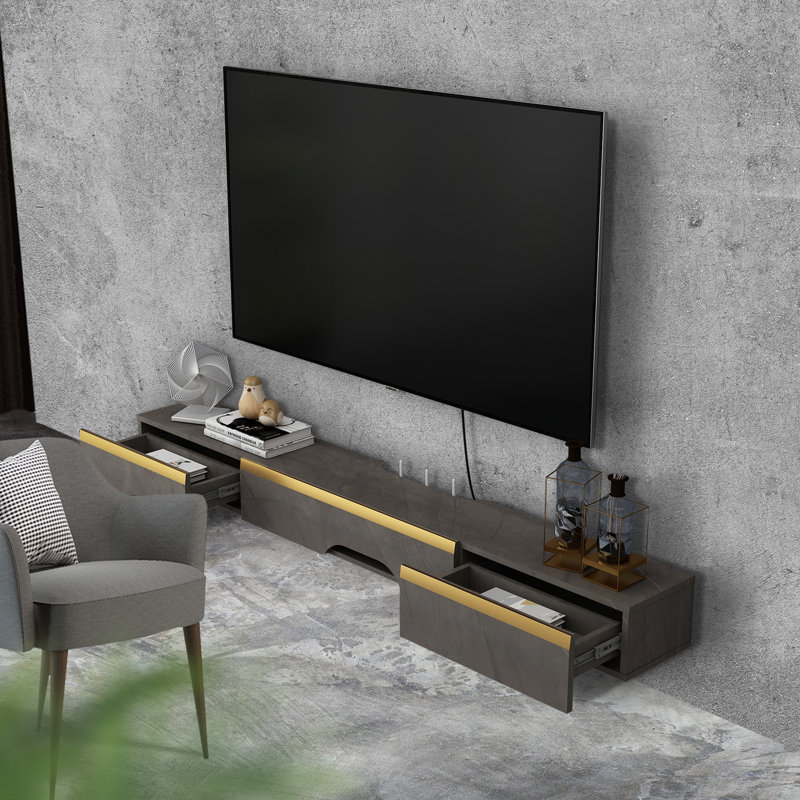 Floating TV Stand for TVs up to 65", 6.6" H x 59" W x 10" D