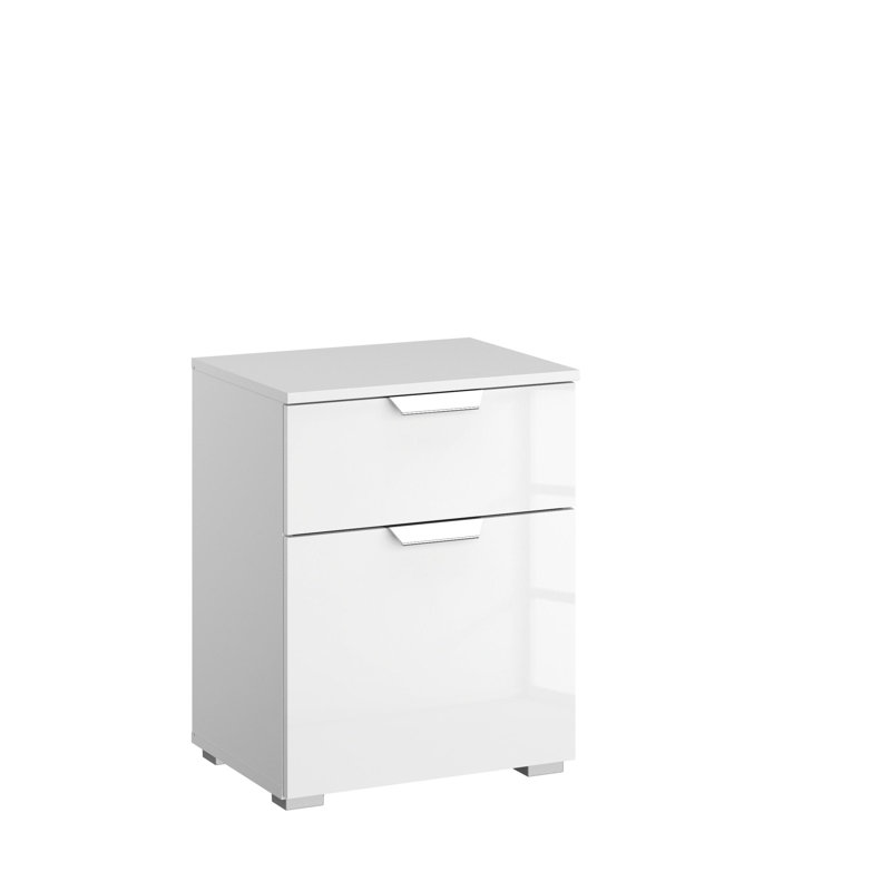 Aditio 1 Drawer Bedside Table, Alpine white