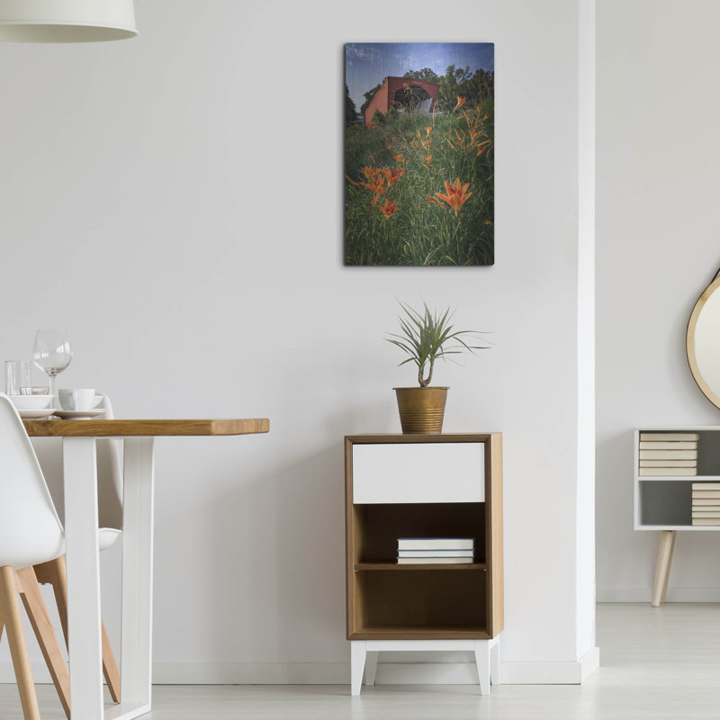 Mur en métal «Holliwell Bridge» par Rick Berk, H 24 po x l 16 po