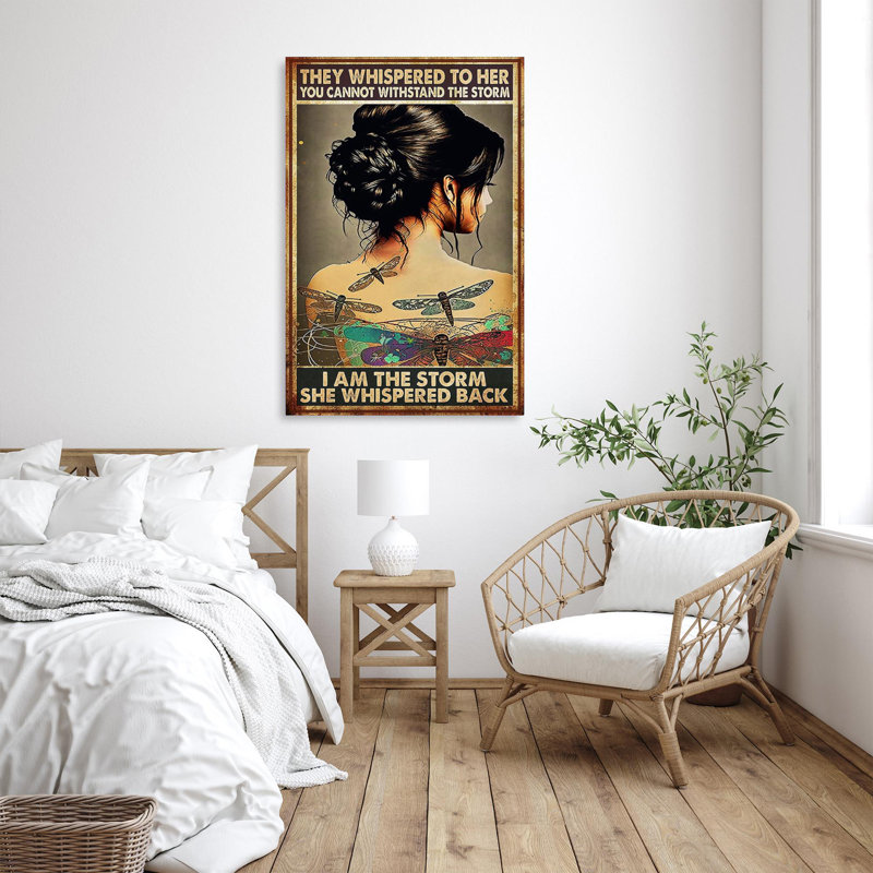 «I Am The Storm She Whispered Back On», impression sur toile, H 36 po x l 24 po x P 1,25 po