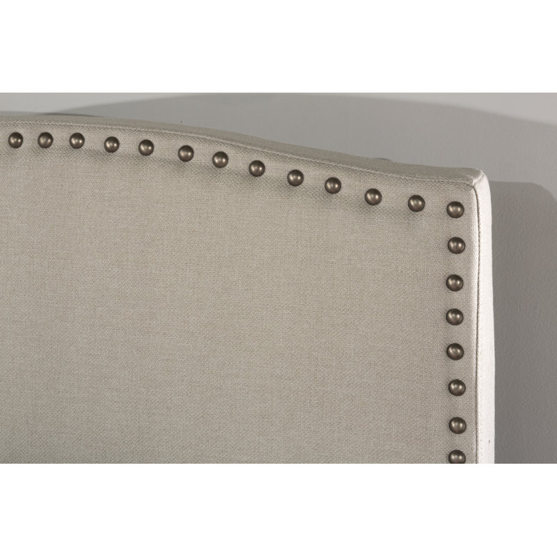 Tête de lit tapissier Delanie, Grand, Gris