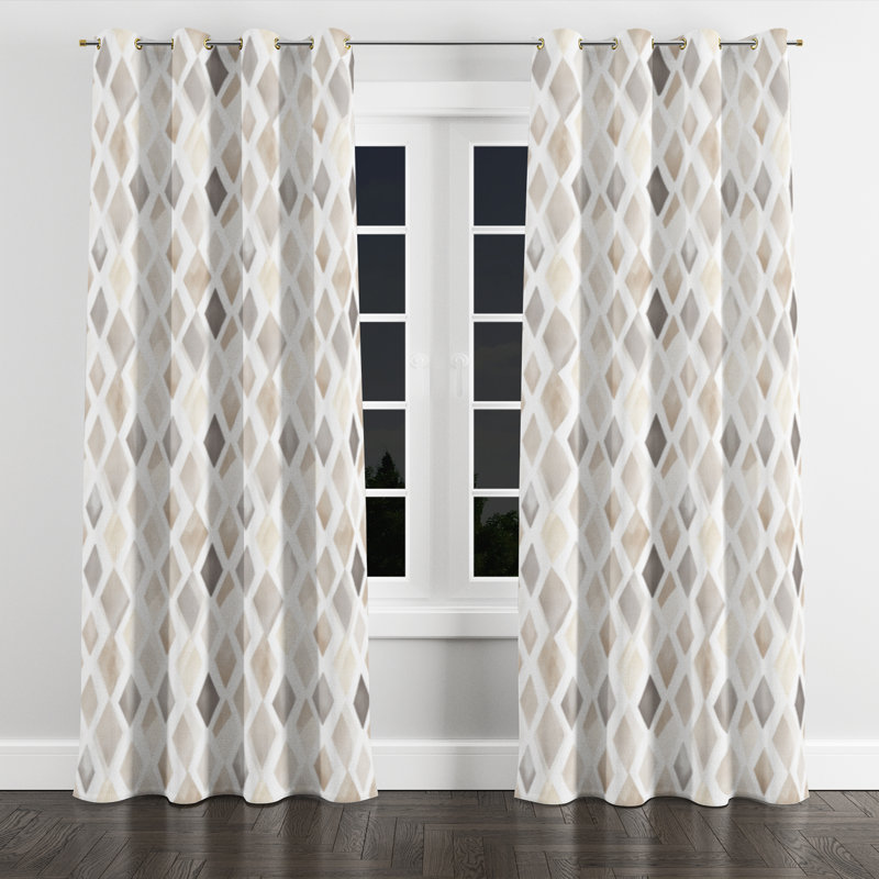 Rideau en velours Modern, Gold Grommets, L 52 po x L 108 po