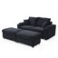 Causeuse rembourrée avec repose-pieds modulaire 70,5 po Tereas-2123802415