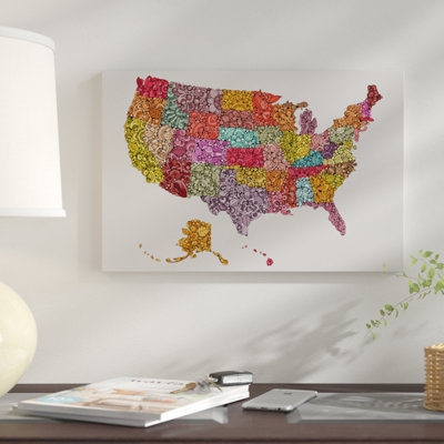 «US Map», impression sur toile