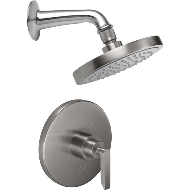 Rincon Bay 1.8 GPM Pressure Balance Shower System with Single Showerhead, Satin Nickel