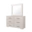 Ciara Beige Upholstered Mirror