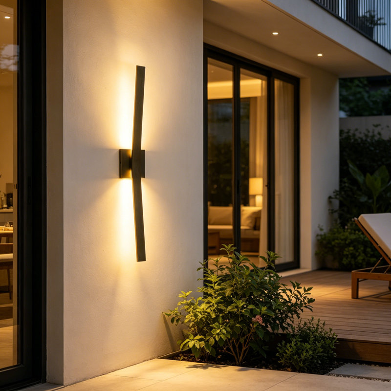 Bryshere 31.5'' Slender Sideway Dimmable LED Outdoor Wall Light
