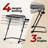 Adjustable Folding Accent Table Multi-functional Side Table with Cup Holder Height & Tilt Adjustable Waterproof Surface for Kitchen or Dining Room