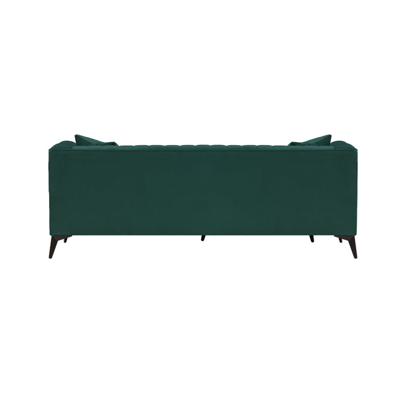 Adryen 5 Seater Velvet Corner Sofa , Green