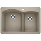 Diamond SILGRANIT 33" L x 22" W Double Bowl Drop-in/Undermount Kitchen Sink