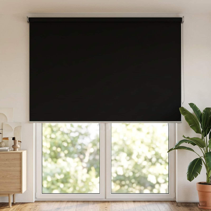 Roller Blind, 160" W x 230" L, Black