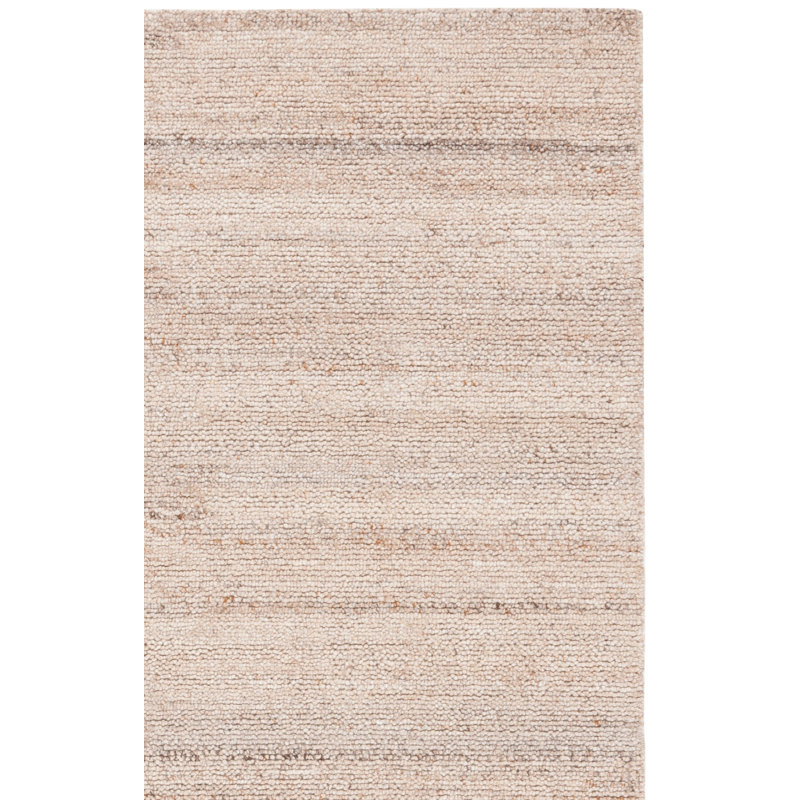 Natura 462 Hand Woven Wool/Cotton No Pattern Rug in Beige, Rectangle 6' x 9'