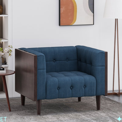CHAISE CLUB, coutures gaufrées capitonnées
