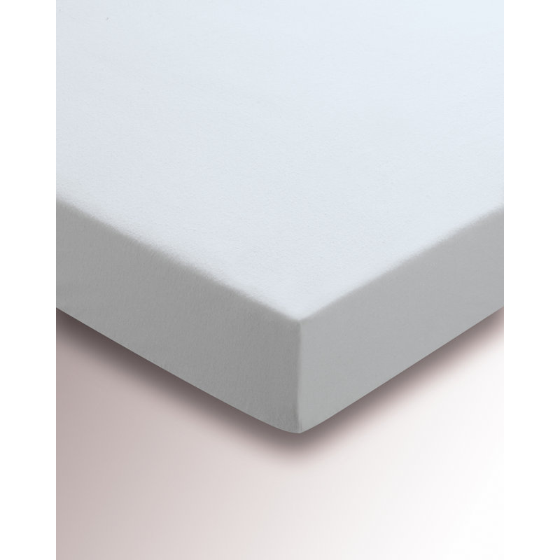 100% Brushed Cotton Fitted Sheet, Silver, Super King (6')