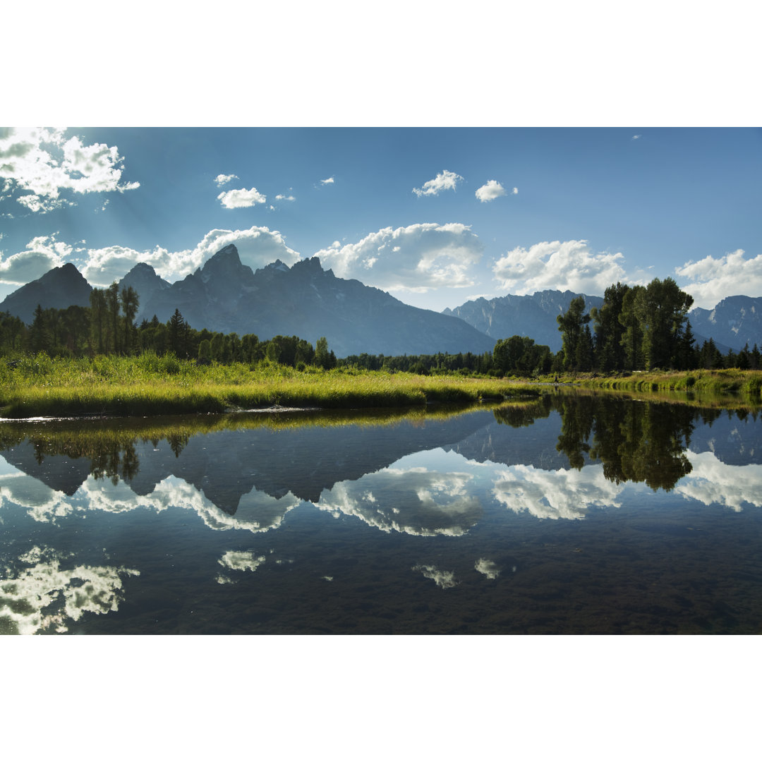 Snake River And Mountain Range von Yinyang - Leinwanddrucke auf Wrapped Canvas