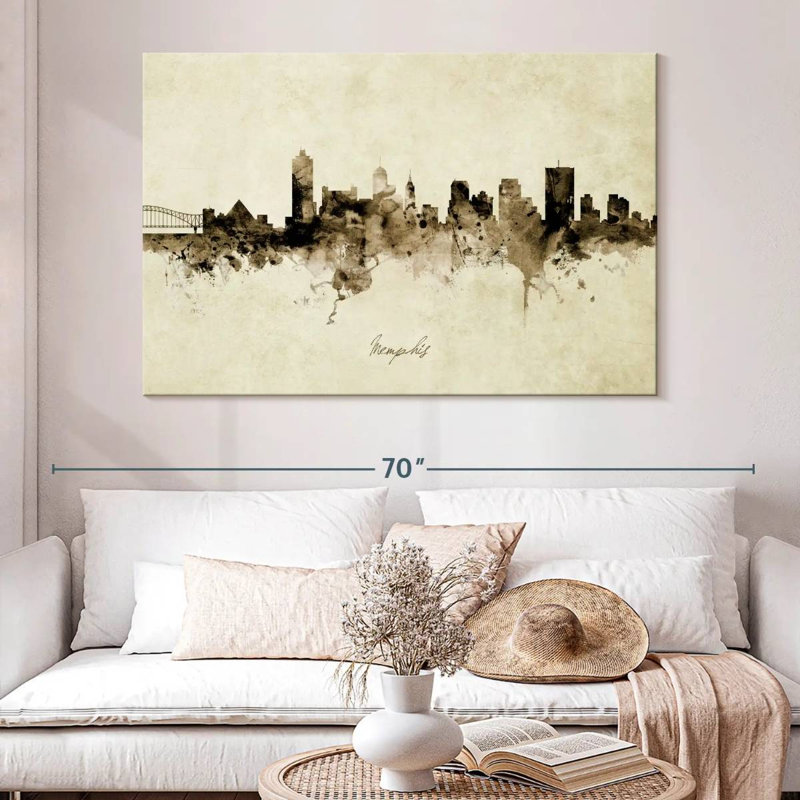 Memphis Tennessee Skyline I, 34" H x 51" W