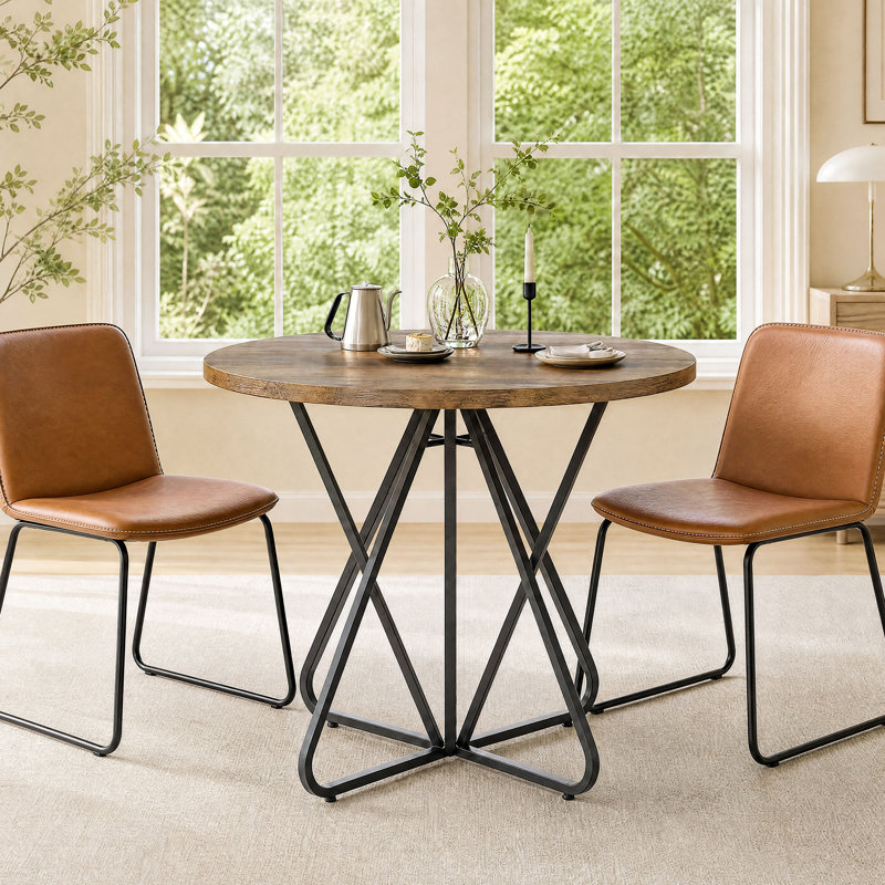 Metal Base Dining Table