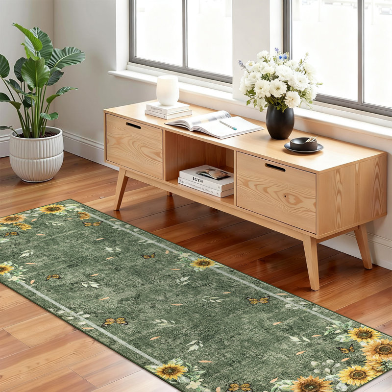 Tapis lavable à la machine Sun Sun, Tapis de couloir 2 pi x 6 pi