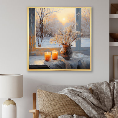 Anamia Winter Frosty Whispers Pointillism - Forest Winter, art mural