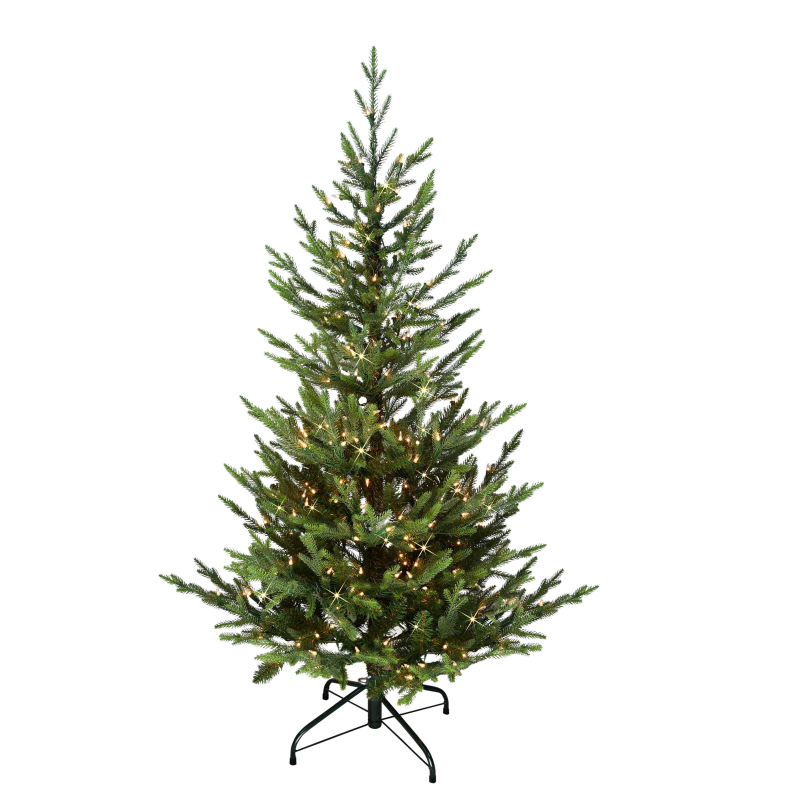 Lighted Artificial Fir Christmas Tree, 4.5' H