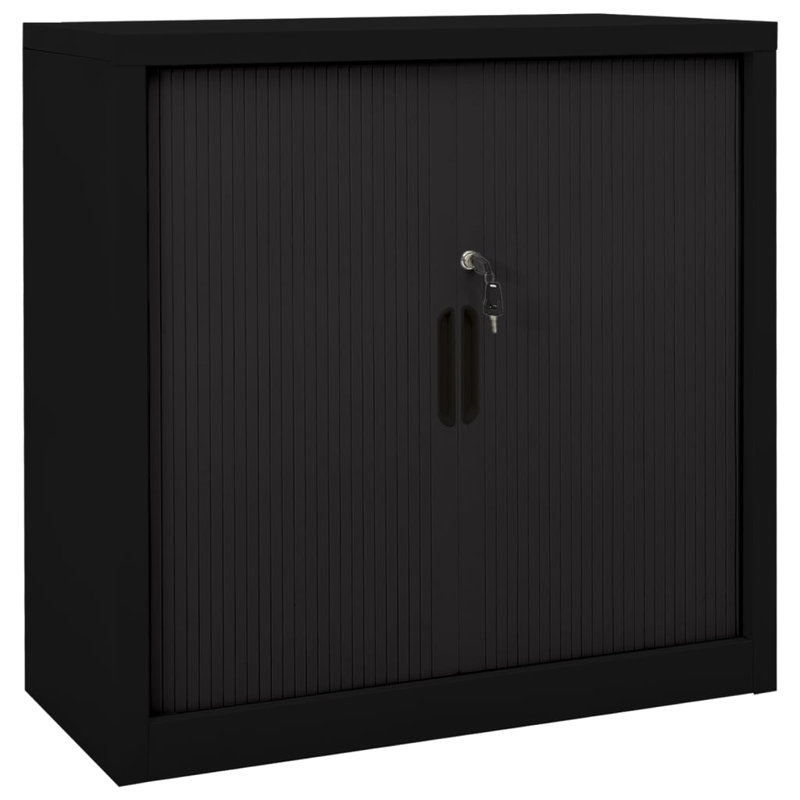 Mikeil Storage Cabinet Sideboard Accent Buffet Cabinet for Entryway Steel, Black