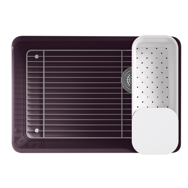 Riverby 27"L x 22"W Kitchen Sink, Black Plum