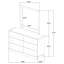 Commode 6 tiroirs avec miroir