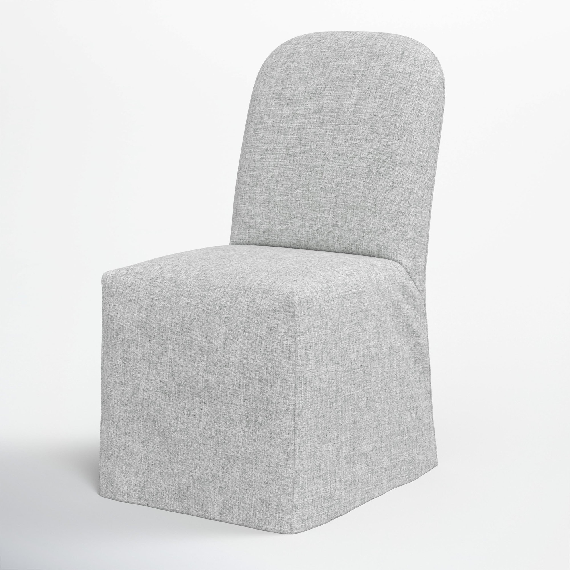 Maggie Slipcover Dining Chair, Zuma Pumice Textured Linen