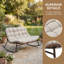 Chaise berçante double largeur Papasan, beige