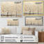 Harmonisation d'arbres beige V sur toile-97030738-97030740