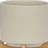 5/8" PLANTER W/ WOOD STAND, MATTE BEIGE