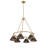 Felda 6 - Light Steel Dimmable Cone Chandelier-99998916-99998911