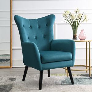 Everly Quinn Deautre Upholstered Wingback Chair & Reviews | Wayfair