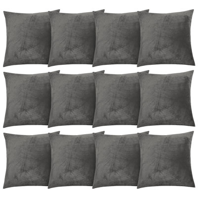 Aspire Homeware Square Plain Velvet Scatter Cushion Cover